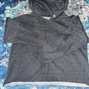 Calvin Klein Charcoal Crop Hoodie Sweater